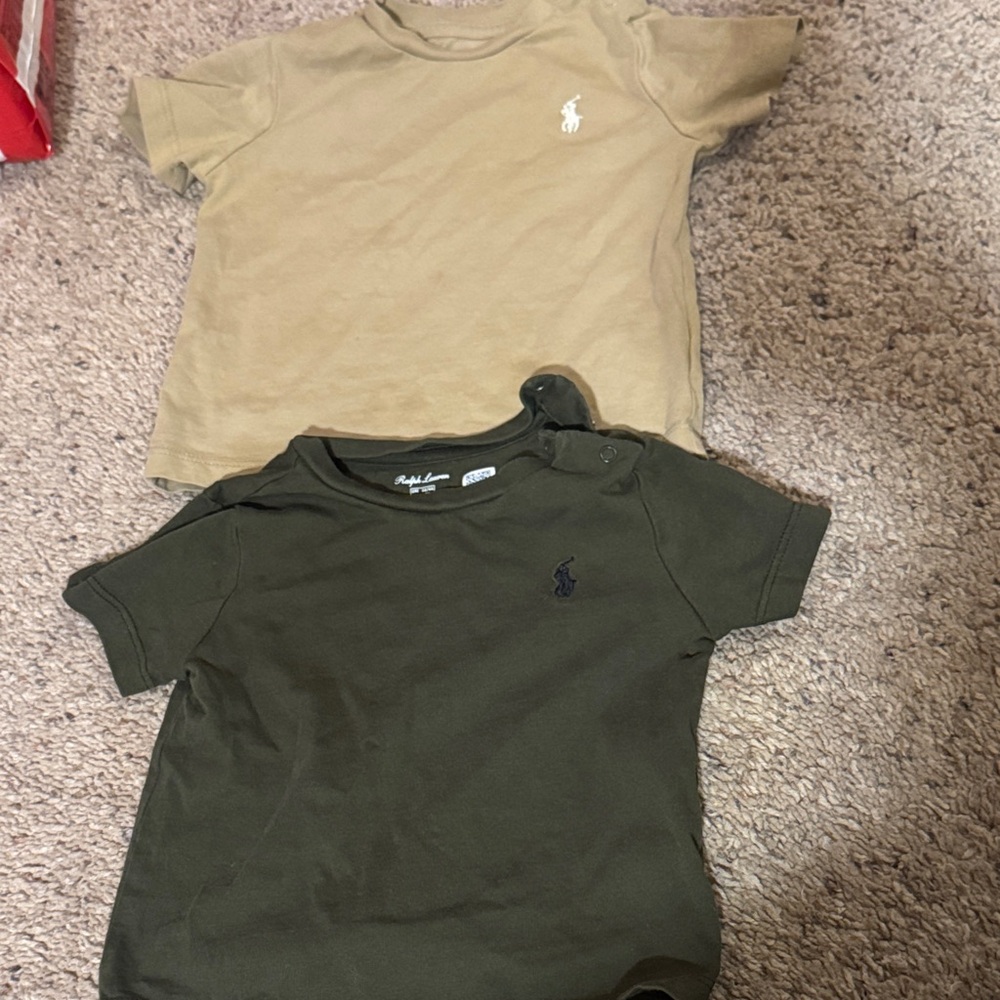 Ralph Lauren Kids' Beige and Olive Tees